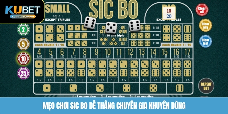 Mẹo chơi Sic Bo dễ thắng chuyên gia khuyên dùng